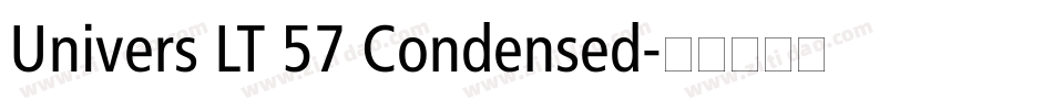 Univers LT 57 Condensed字体转换